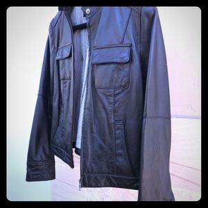 Women’s L Members Only Moto black leather jacket